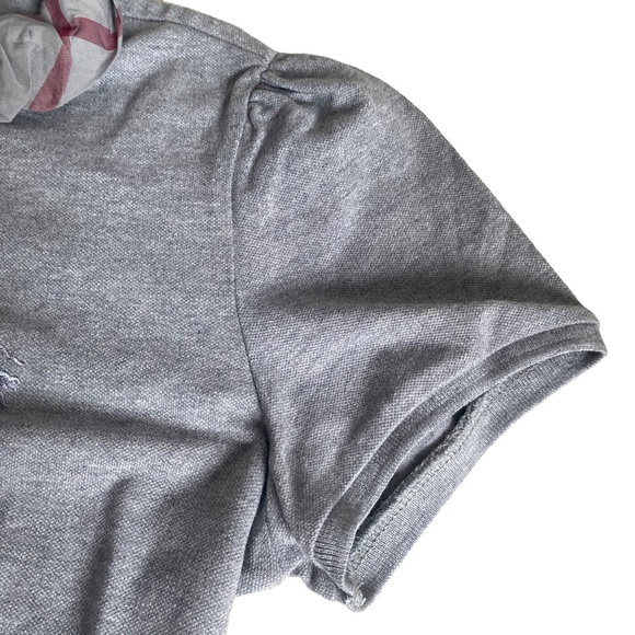 Burberry brit nova check short sleeve top polo t-shirt gray S/P - Picture 6 of 11